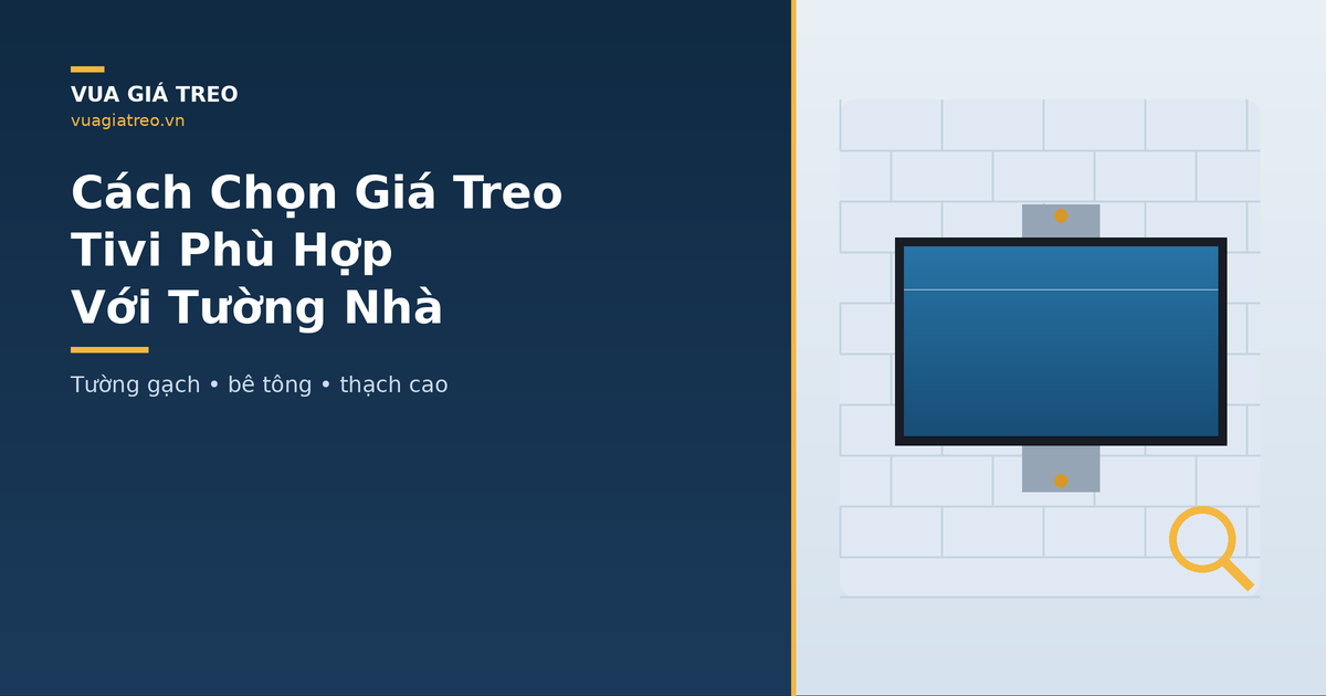 Cách chọn giá treo tivi phù hợp với tường nhà