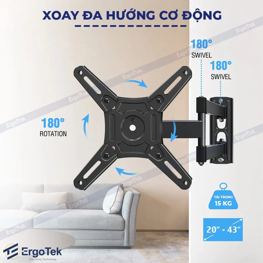 Giá Treo Tivi Xoay Ergotek E84 (20-43 inch)