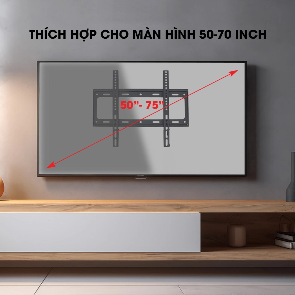 Giá Treo Tivi Phẳng Sát Tường DK75 50-75 inch