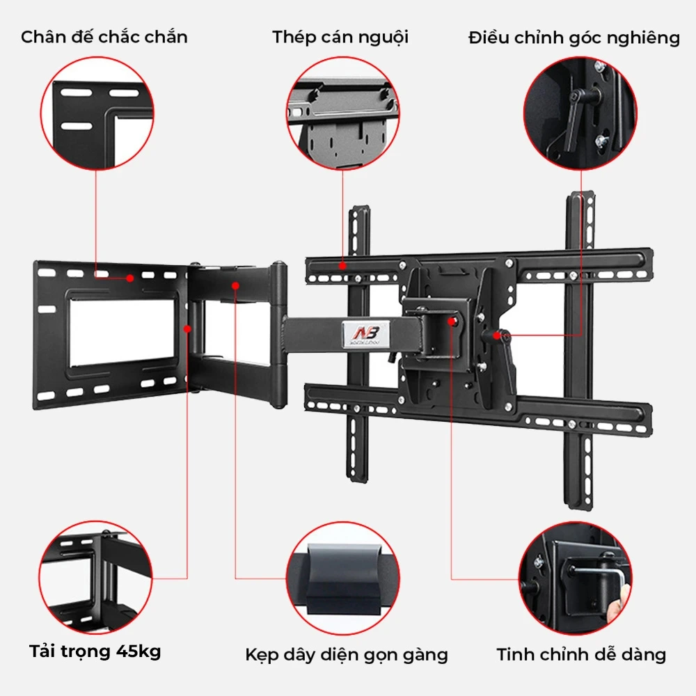 Giá Treo Tivi Xoay NB SP2 40-80 inch - ảnh 6