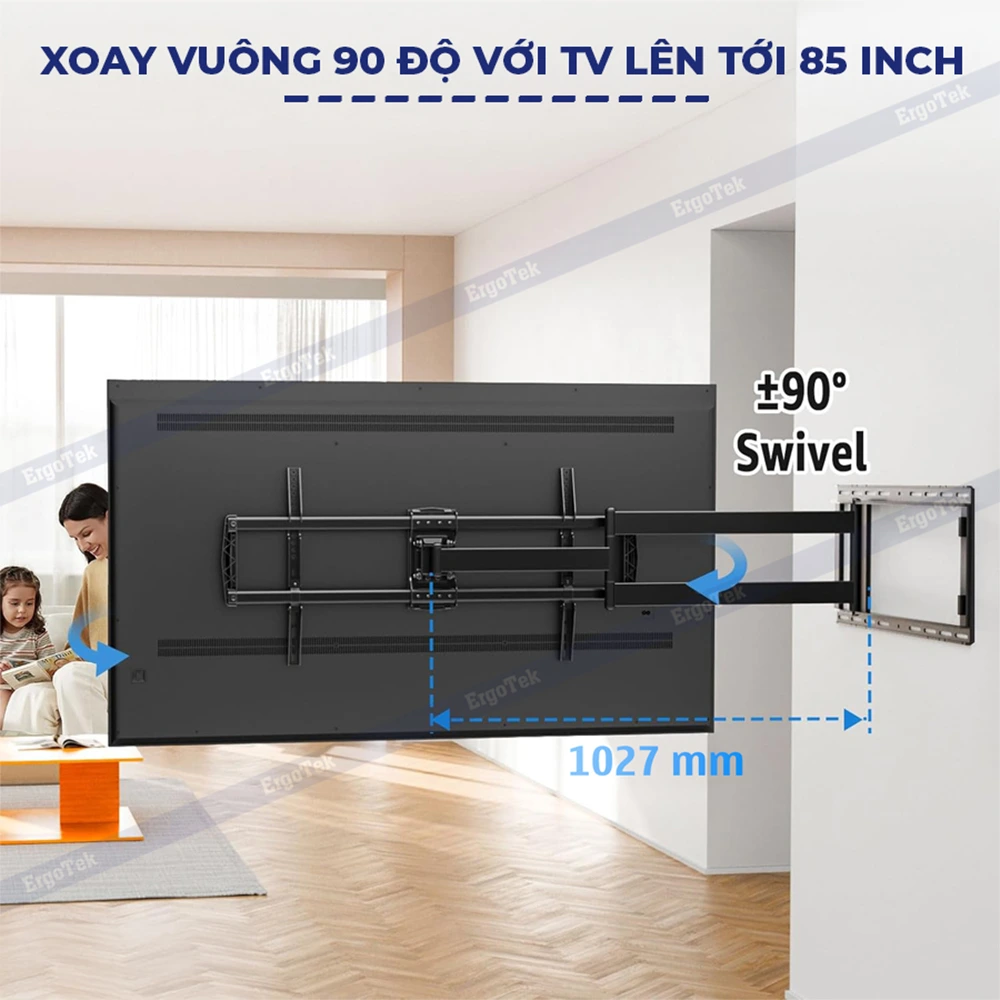 Giá Treo Tivi Xoay Vuông Góc Ergotek E900 47-90 inch - ảnh 4