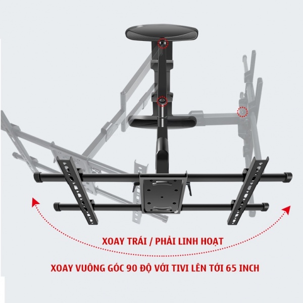Giá Treo Tivi Xoay Vuông ERGOTEK E89 40-75 inch - ảnh 3