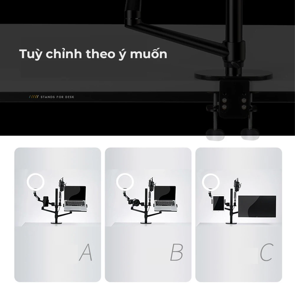 Giá Đỡ Livestream Chuyên Nghiệp B200 – Đa Chức Năng 4 Trong 1 - ảnh 3