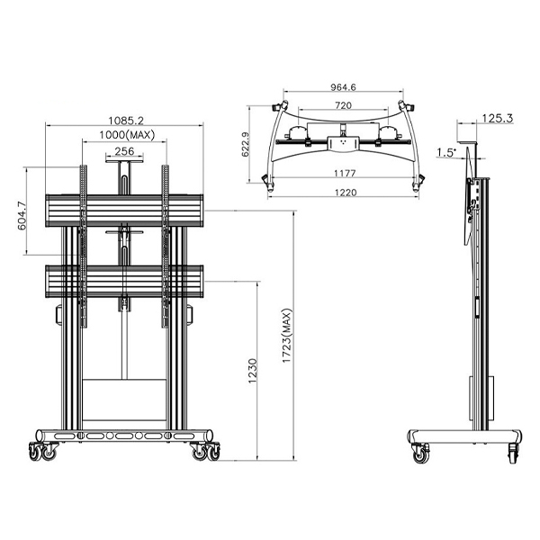 Giá Treo Tivi Di Động NB-TW100 50-100 inch Hàng Nhập Khẩu - ảnh 9