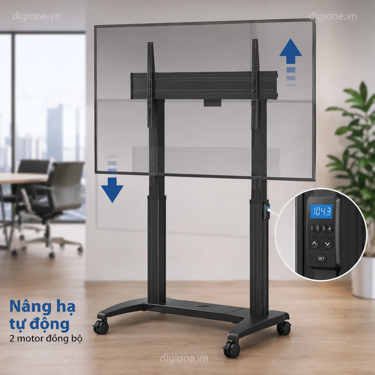 Giá Treo Tivi Di Động North Bayou NB T100 - 2 Motor TV 75-120 inch - ảnh 2