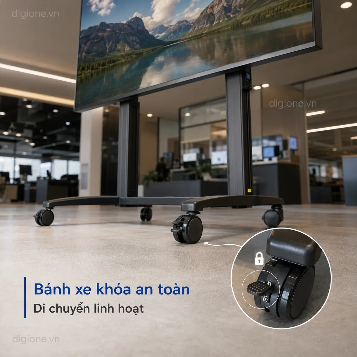 Giá Treo Tivi Di Động North Bayou NB T100 - 2 Motor TV 75-120 inch - ảnh 4