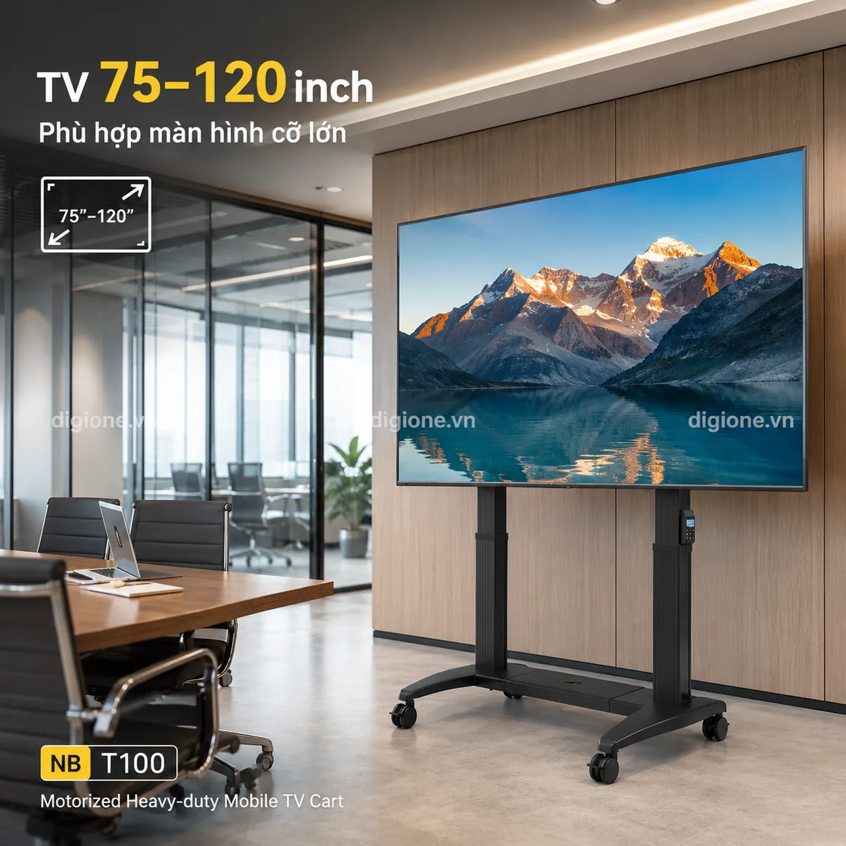 Giá Treo Tivi Di Động North Bayou NB T100 - 2 Motor TV 75-120 inch