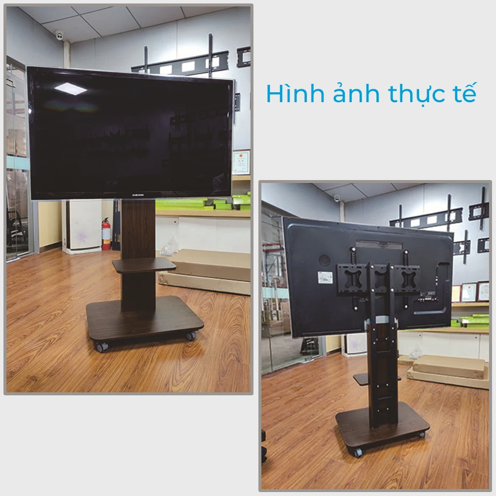 Kệ Treo Tivi Di Động Gỗ Y01 40-70 inch - ảnh 7