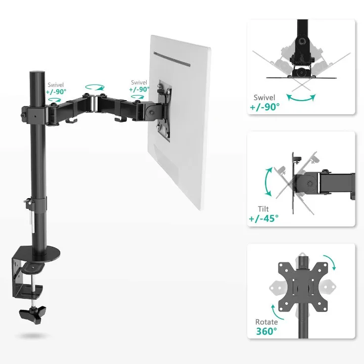 Giá Treo Màn Hình Máy Tính Kẹp Bàn M051 17-27 Inch