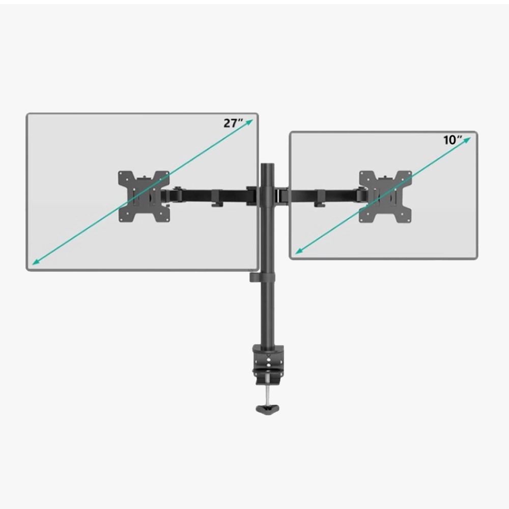 Giá Treo 2 Màn Hình Kẹp Bàn M052 (17-27 inch) - ảnh 3